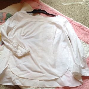 Crisp white cotton shirt